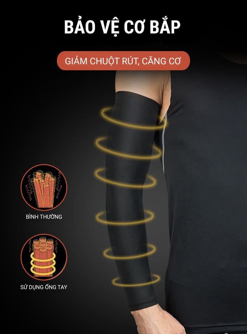 ong tay the thao compression arm sleeve AS01 chi tiet 03 Ống tay thể thao YCB Arm Compression AS01 - YCB.vn