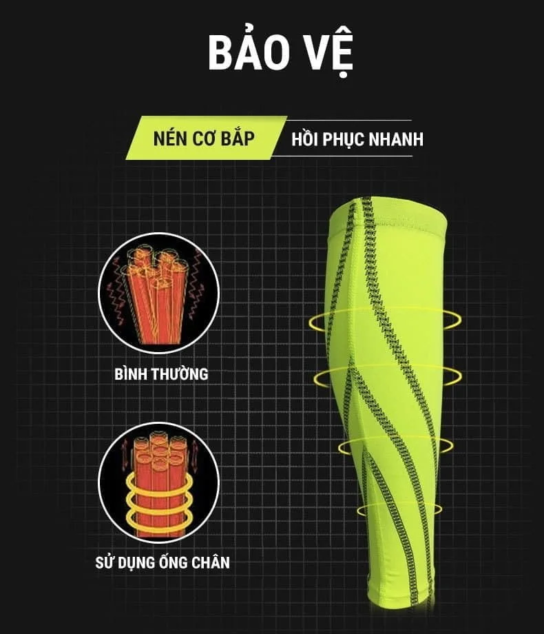 vo bo ong chan compression leg sleeve LS01 chi tiet 06 Bó ống chân thể thao YCB Leg Compression LS01 - YCB.vn