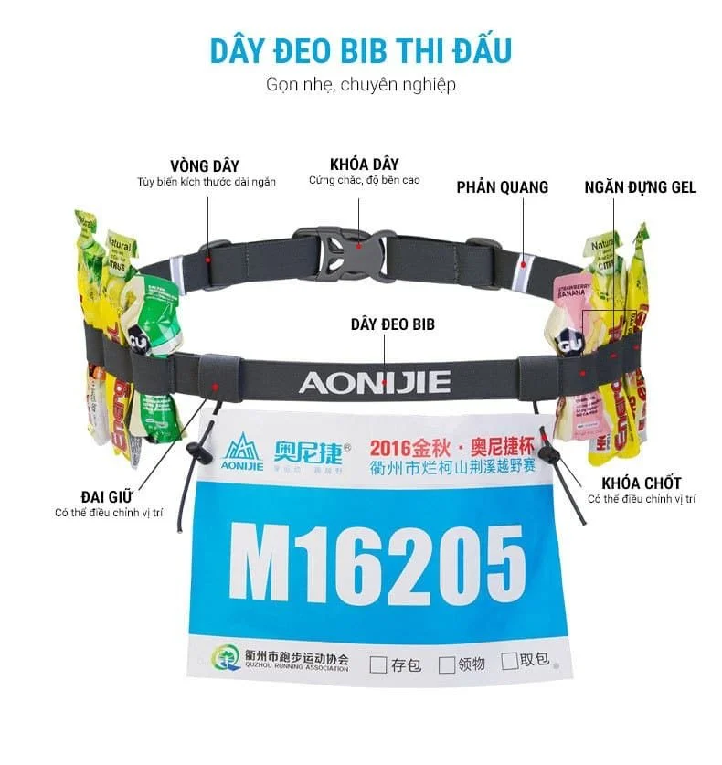 day deo bib aonijie 04 Dây đeo bib thi đấu Aonijie - YCB.vn