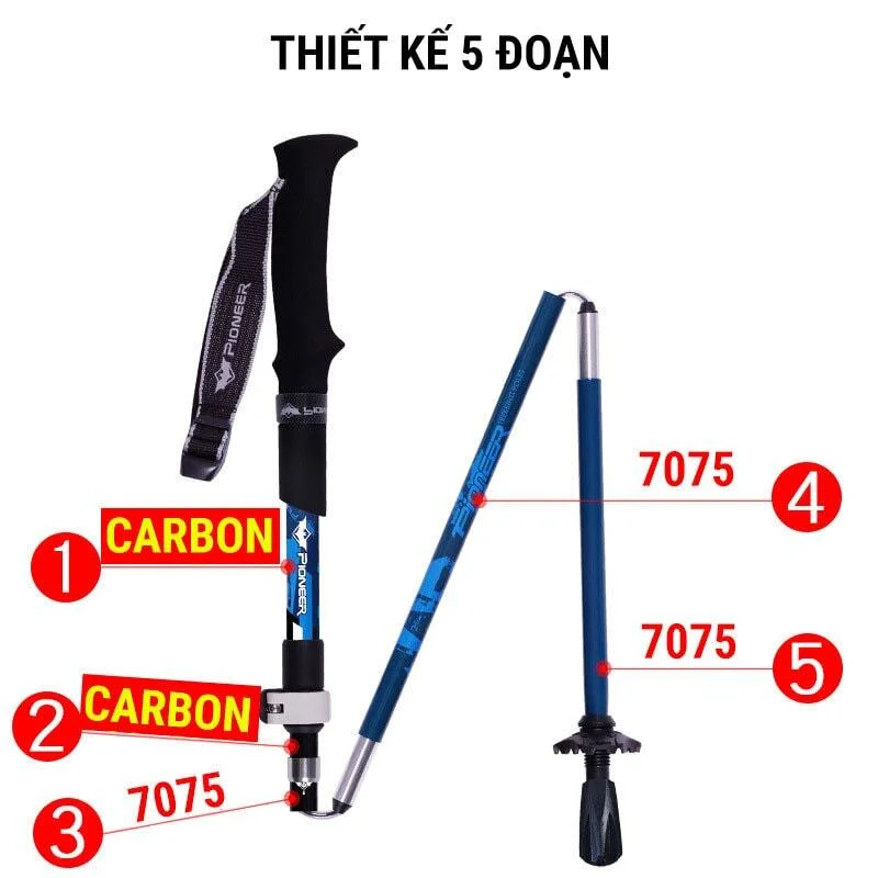 gậy leo núi dạng gấp z-pole pioneer trailblazer pl-04 (240 gram) 2 gay leo nui pioneer trailblazer 06 Gậy leo núi dạng gấp Z-pole Pioneer Trailblazer PL-04 (240 gram) - YCB.vn
