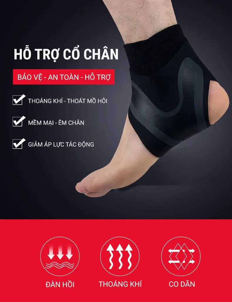 bang thun ho tro co chan ank 03 1 Băng thun hỗ trợ cổ chân ANK-03 - YCB.vn