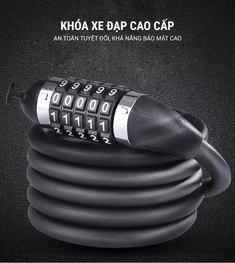 khóa dây xe đạp 5 số wheel up 1 khoa xe dap wheel up 5 digit lk 01 005 01 Khóa dây xe đạp 5 số Wheel Up - YCB.vn