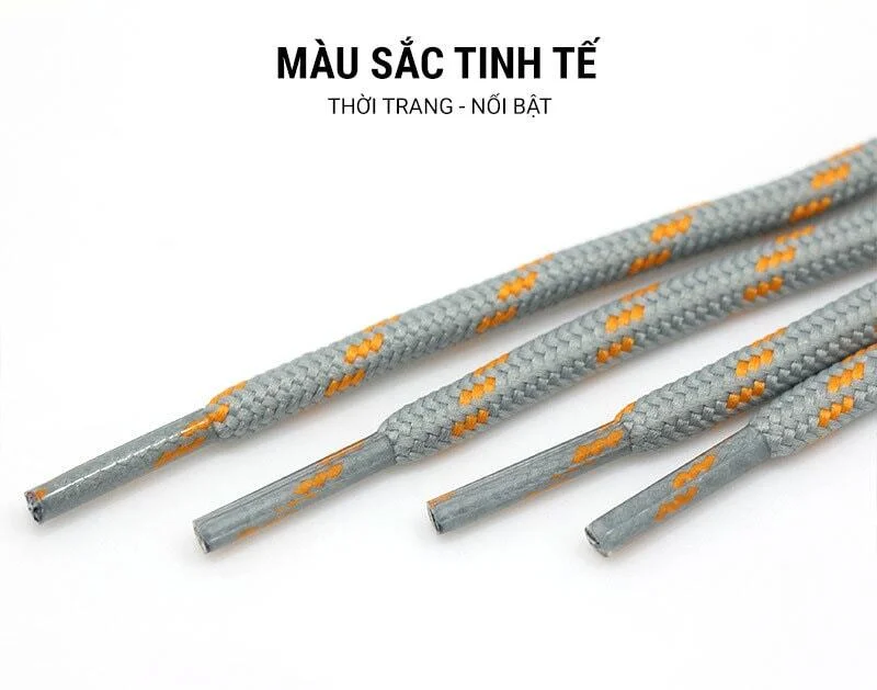 day giay boot laces 2 01 Dây giày tròn Boot Laces - Xám / Xanh Lá - YCB.vn