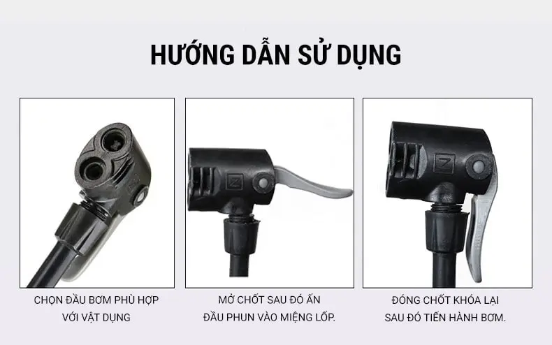 bom dap chan wheel up foot pump 10 02 Ống bơm đạp chân Wheel Up Foot Pump - YCB.vn