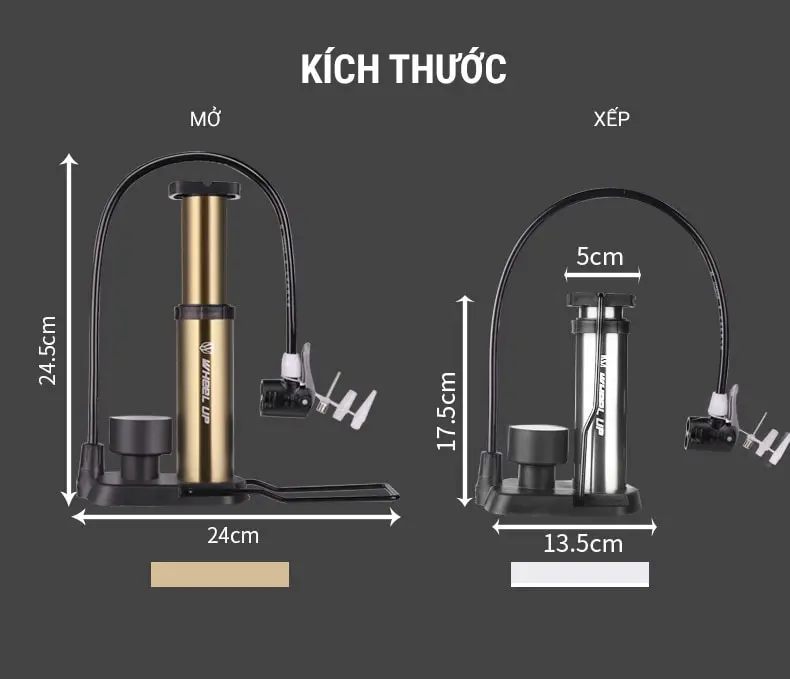 bom dap chan wheel up foot pump 14 Ống bơm đạp chân Wheel Up Foot Pump - YCB.vn