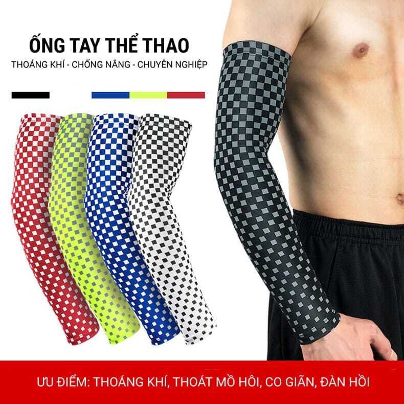 ong tay the thao checked arm sleeve as04 001 Ống tay thể thao Checked Arm Sleeve AS04 - YCB.vn