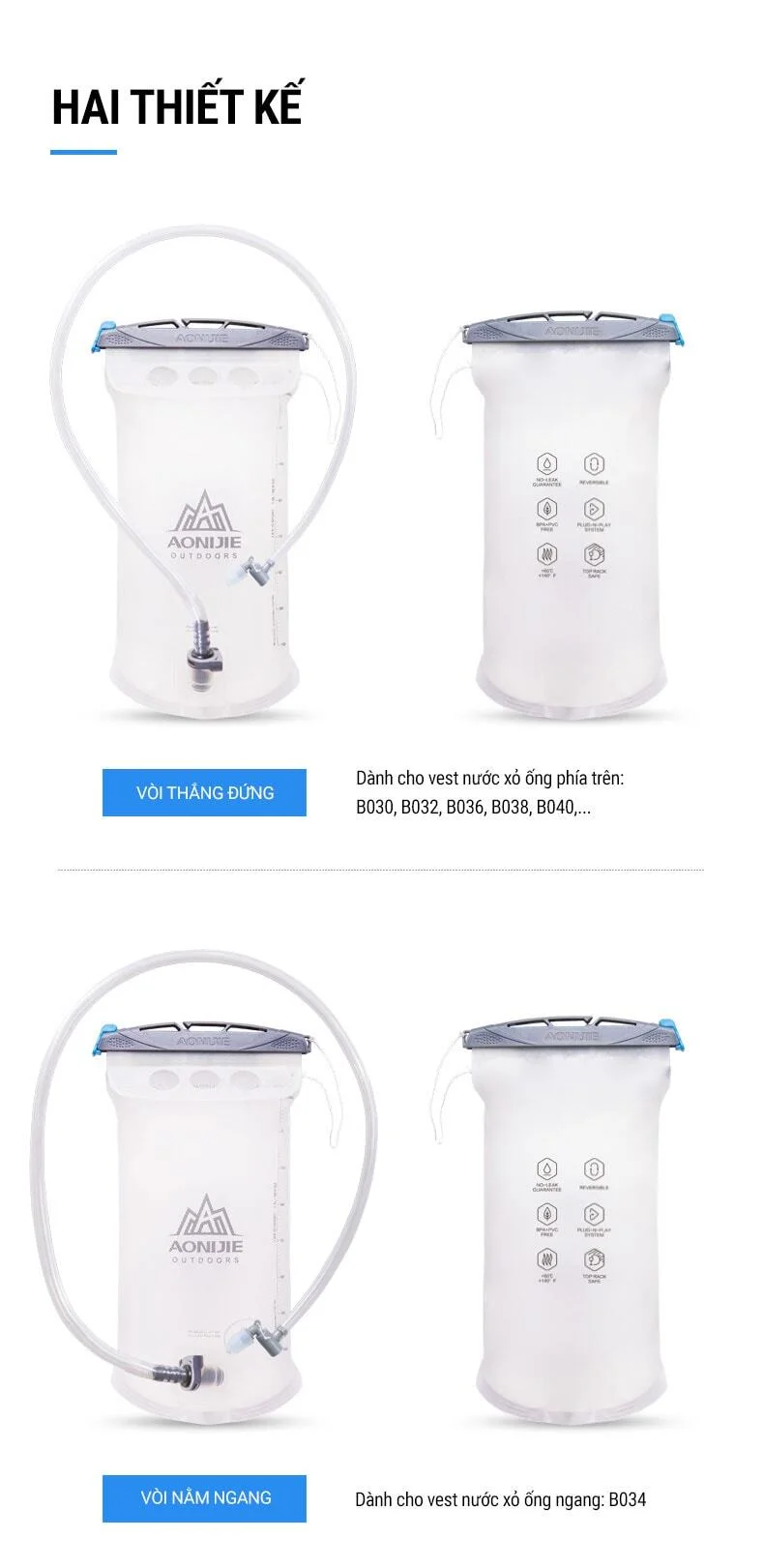 tui nuoc aonijie sd20 17 Túi nước thể thao Aonijie Hydration Bladder 1.5L (SD20) - YCB.vn