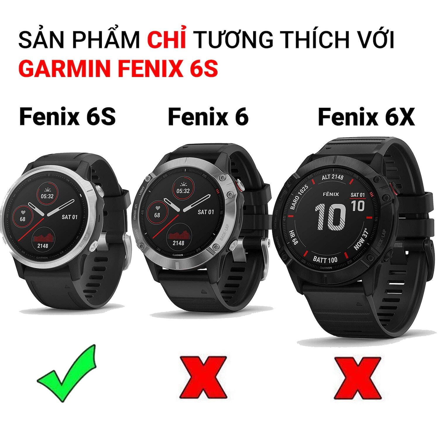 Case đồng hồ TPU cho Garmin Fenix 6S / 6S Pro - YCB.vn