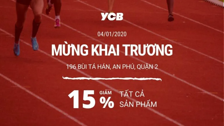 YCB khai trương cửa hàng mới – Giảm giá 15% tất cả sản phẩm