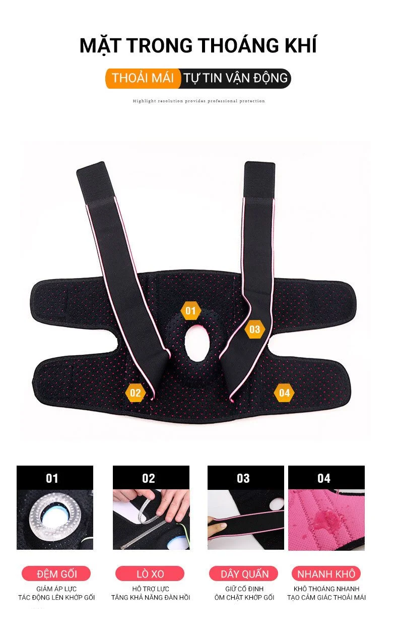 bang goi boer 11 Băng đai bảo vệ gối Boer Cross Belt KN03s - YCB.vn