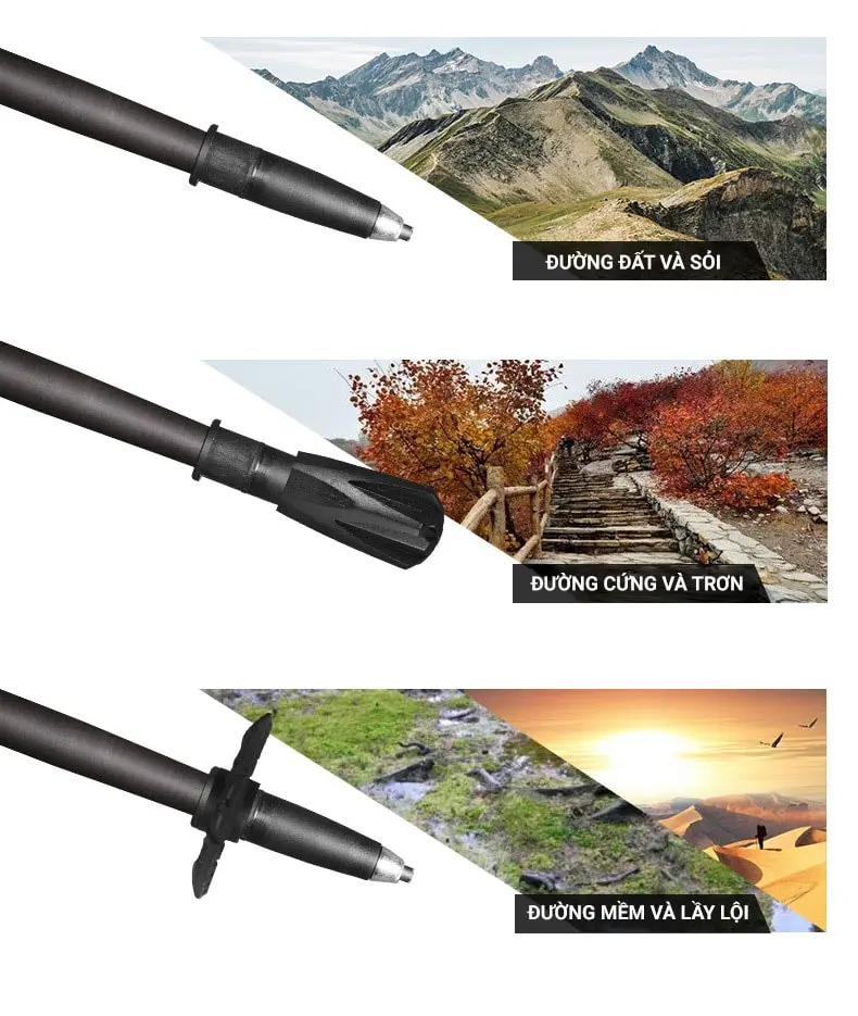 gay leo nui 15 Gậy leo núi carbon gấp Z-Pole Pioneer Trailblazer PL-18 (134 gram) - YCB.vn