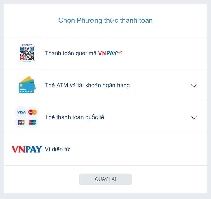 huong dan thanh toan VNpay 01 Hướng dẫn thanh toán đơn hàng bằng VNPay (QR Code / Thẻ ATM / Thẻ VISA-MasterCard) - YCB.vn