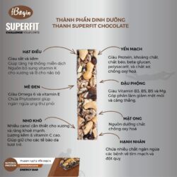 Thanh năng lượng hạt và yến mạch SUPERFIT Chocolate