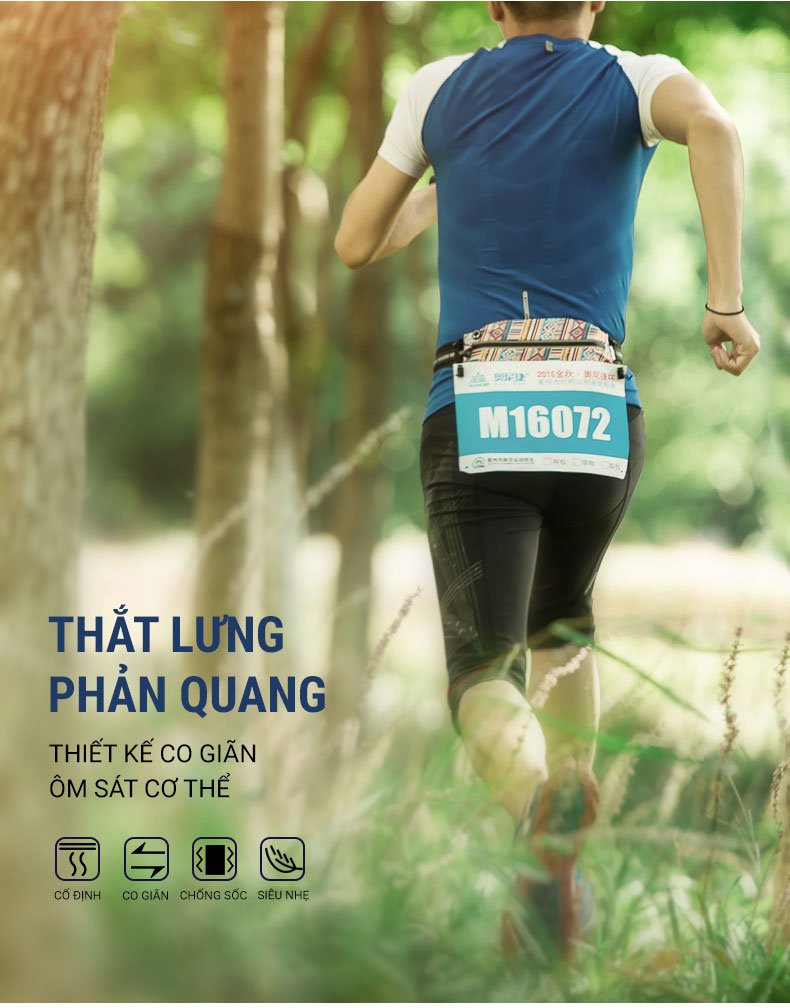 that lung chay bo phan quang 0029 Thắt lưng chạy bộ tích hợp dây đeo BIB Aonijie W966 - YCB.vn