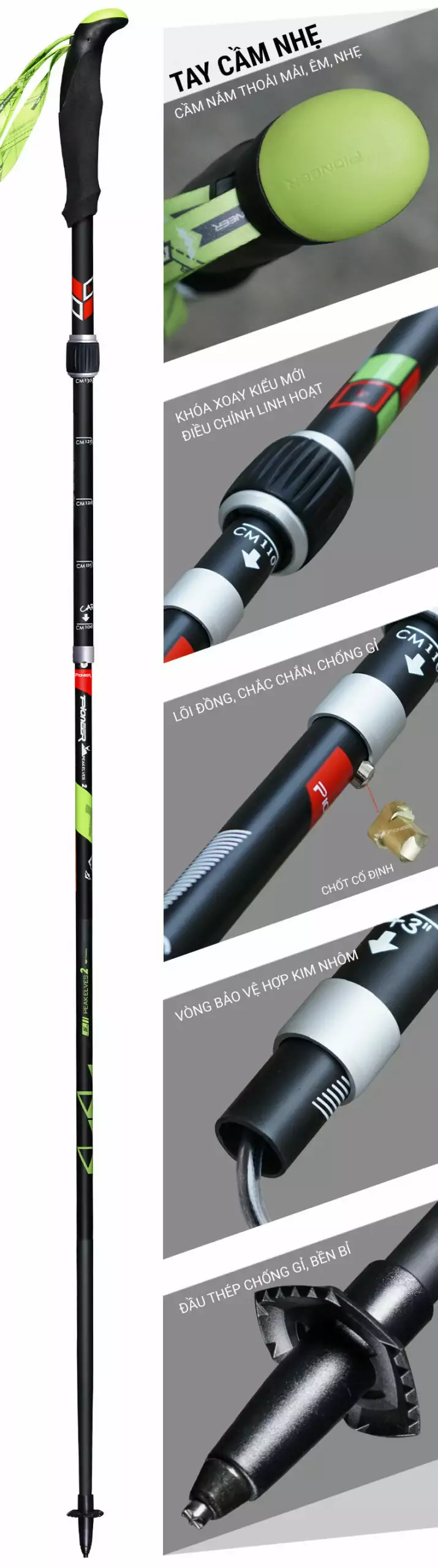 gay leo nui gap carbon pioneer peakelves 2 018 scaled Gậy leo núi dạng gấp Carbon Pioneer Peakelves 2 (170 gram) - YCB.vn