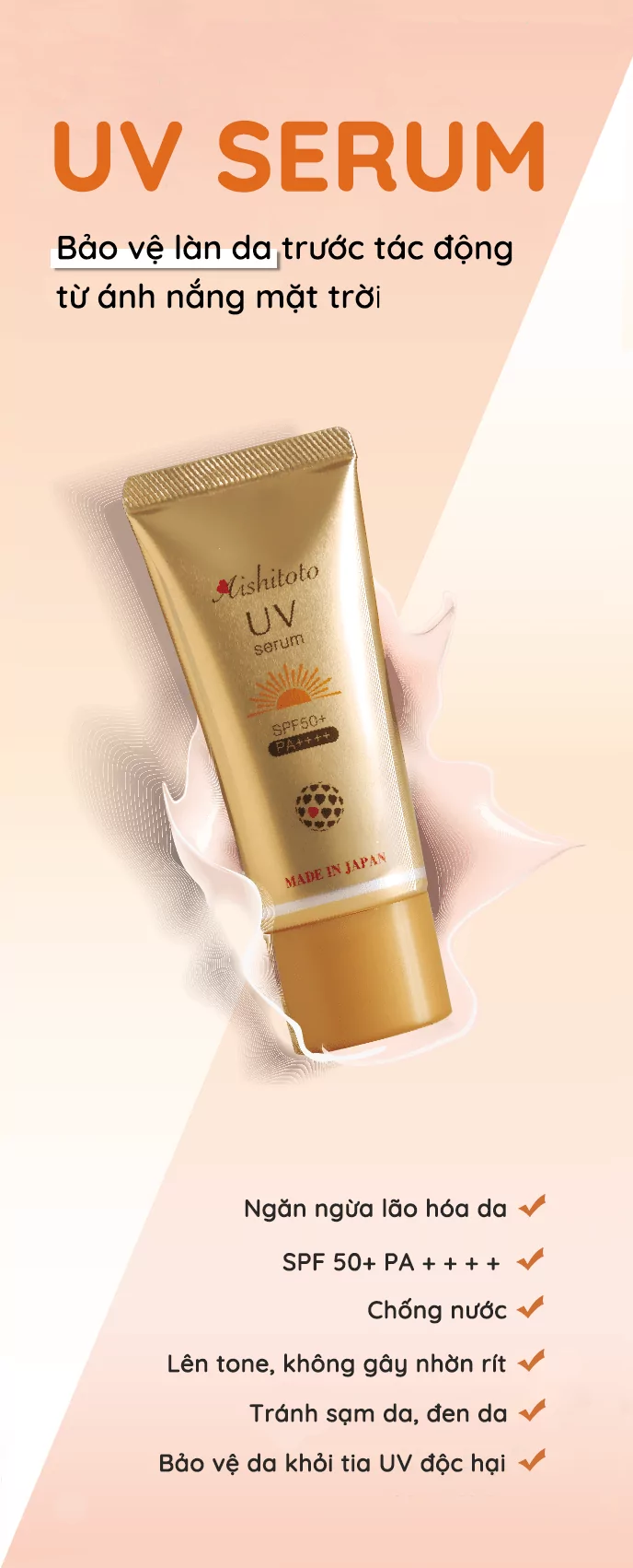 kem chống nắng aishitoto uv serum (30g) 1 Serum chong nang aishitoto UV 30g1 Kem chống nắng Aishitoto UV Serum (30g) - YCB.vn