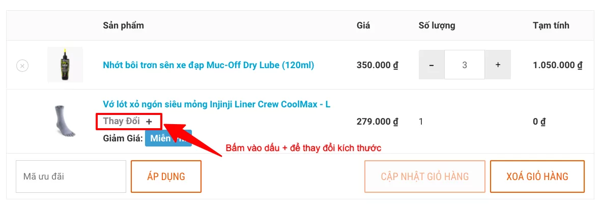 thay doi thong so qua tang Ưu đãi Mới đón chào Khởi Đầu Mới: Giảm giá 10% và Tặng vớ xỏ ngón Injinji - YCB.vn