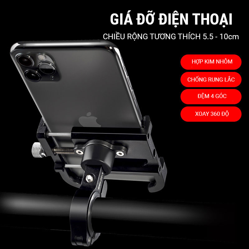 gia kep dien thoai 4 canh 27 Giá đỡ / bát gắn điện thoại ghi đông xe đạp Wheel Up Phone Holder - YCB.vn