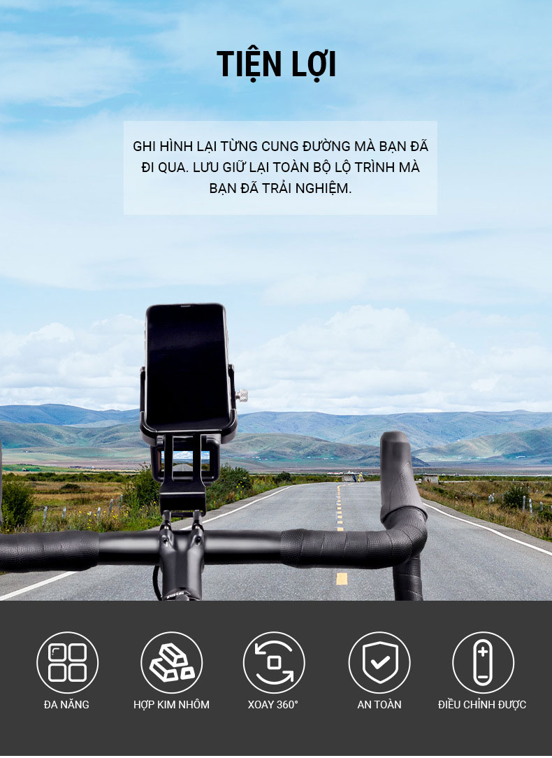 gia kep dien thoai 4 canh 7 Giá đỡ / bát gắn điện thoại lên xe đạp Wheel Up Phone Front Mount - YCB.vn