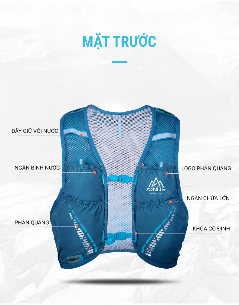 vest nuoc chay trail aonijie c933s b036s outdoor sports running vest 20 1 Vest nước chạy trail Aonijie Advanced Skin 5.0 c933s (B036s) - YCB.vn