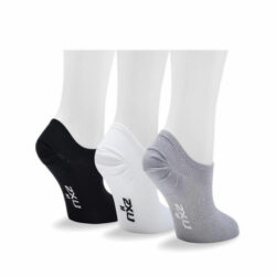 Vớ chạy bộ 2XU invisible socks (combo 3 đôi) - đen xám trắng