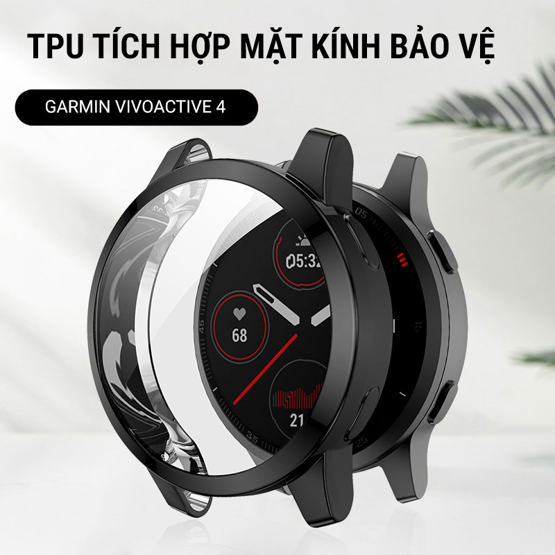 case dong ho tpu tich hop mat bai ve garmin vivoactive 4 4s 1 Case đồng hồ TPU tích hợp mặt bảo vệ cho Garmin Vivoactive 4 - YCB.vn