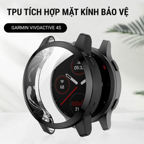 Case đồng hồ TPU tích hợp mặt bảo vệ cho Garmin Vivoactive 4S - YCB -  Case - Miếng Dán