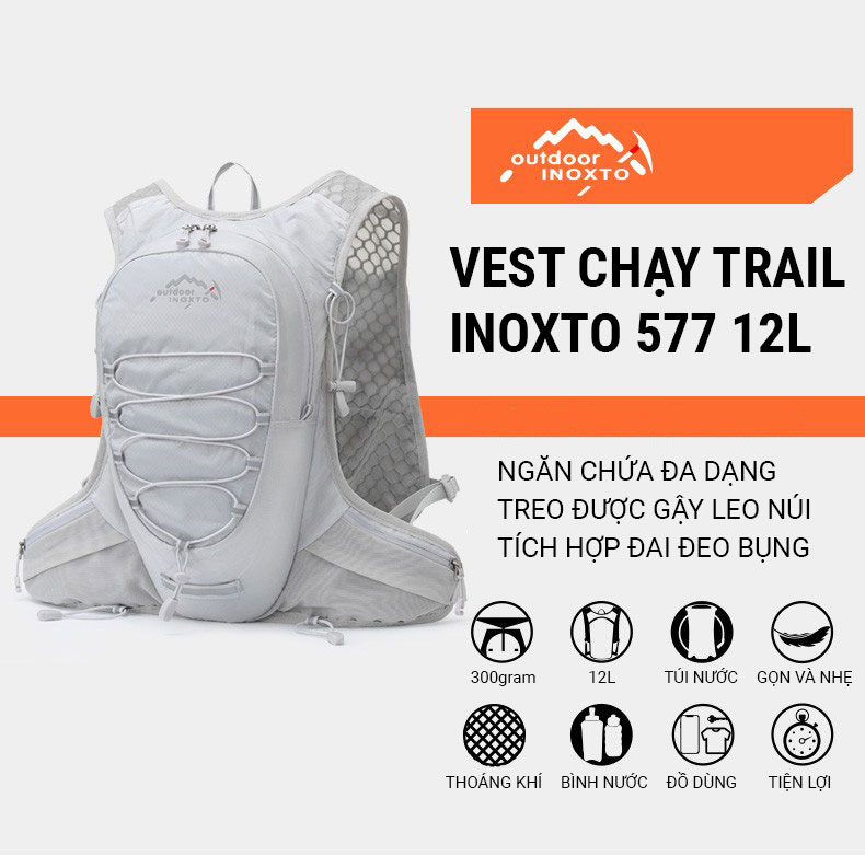 vest chay trail inoxto 577 12L 28 Vest chạy trail INOXTO 577 (12L) - YCB.vn