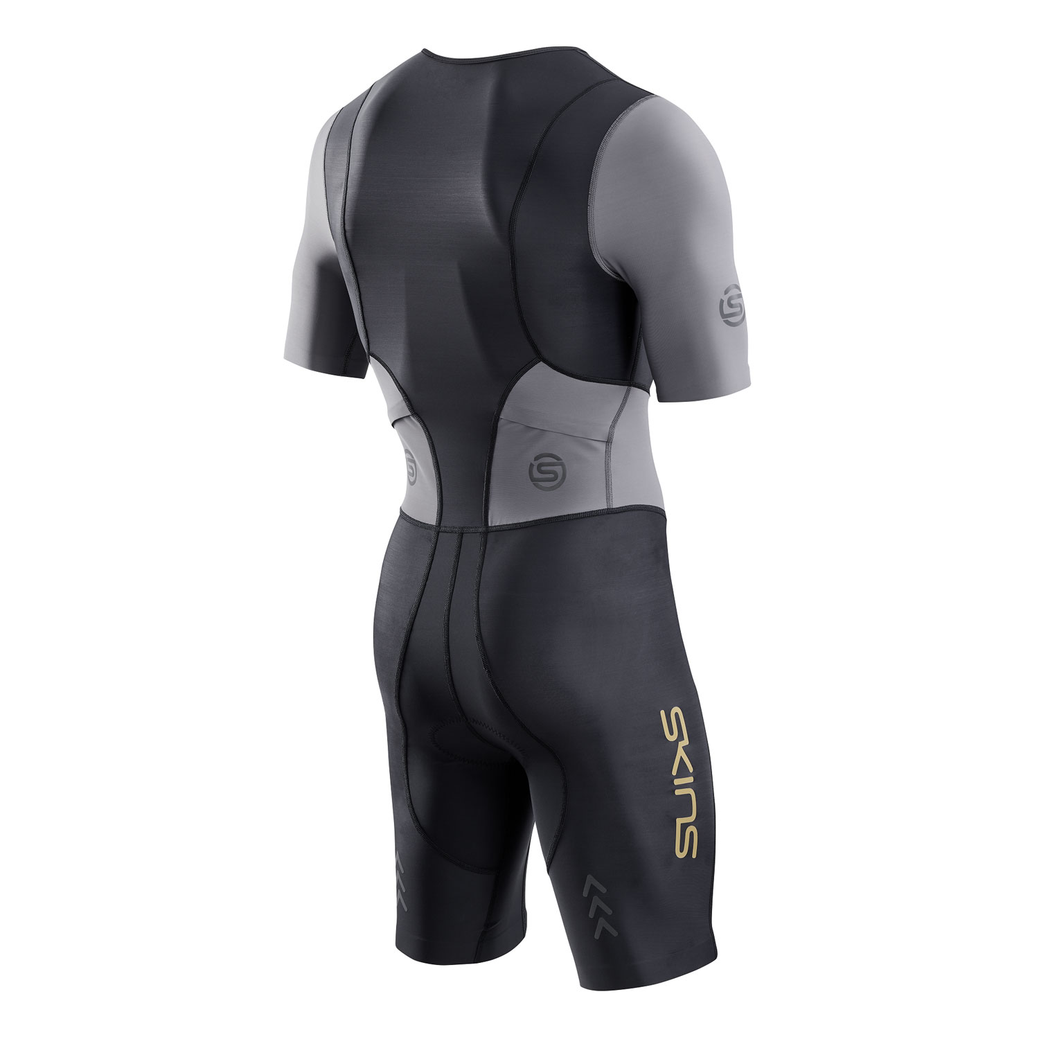 Bộ quần áo trisuit nam Skins Men's TRI S/S Tri Suit Black/Carbon • YCB