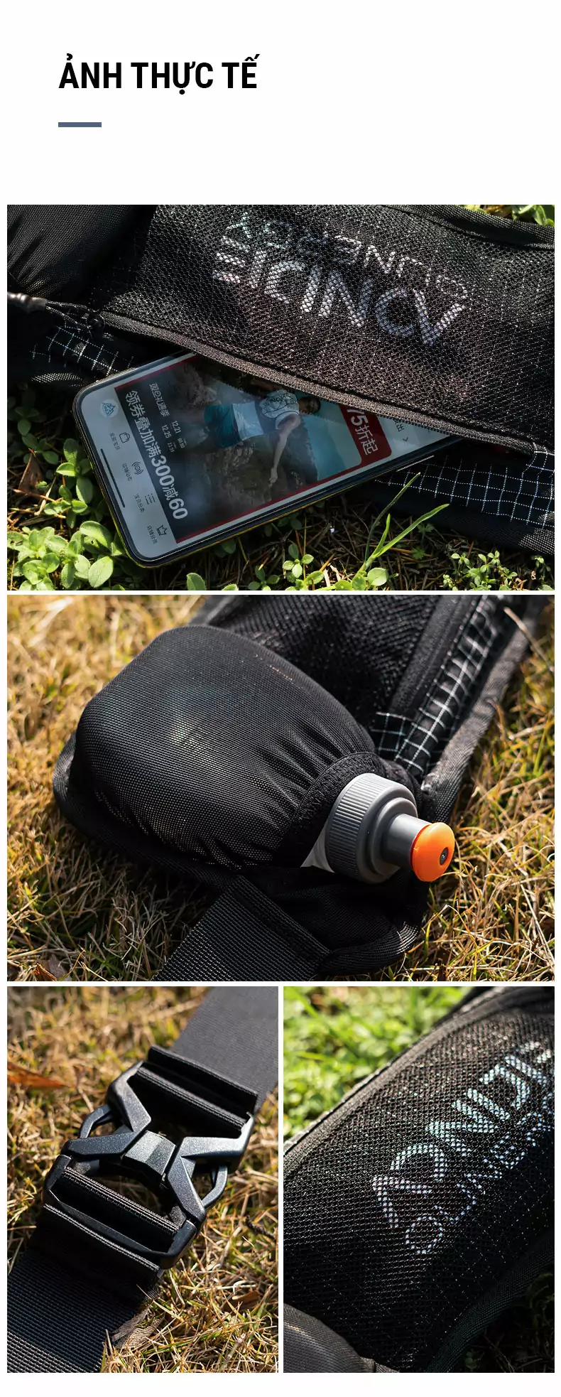 tui deo hong aonijie w8110 10 Đai đeo hông đựng nước Aonijie Hydration Belt W8110 - YCB.vn
