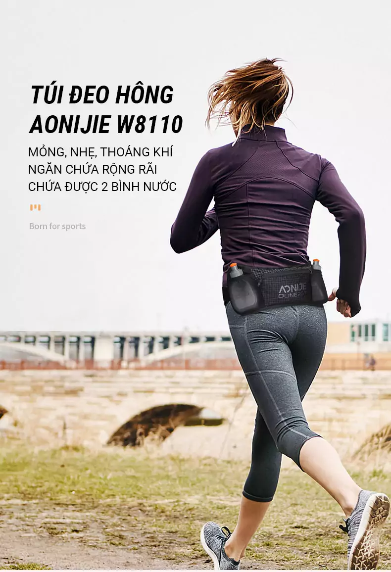 tui deo hong aonijie w8110 Đai đeo hông đựng nước Aonijie Hydration Belt W8110 - YCB.vn