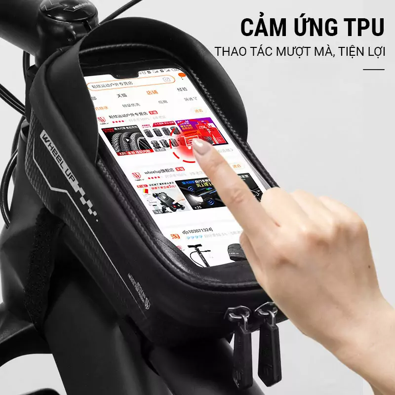 túi điện thoại ghi đông xe đạp wheel up hbb-03s 2 tui dien thoai ghi dong xe dap wheel up hbb03s 2 Túi điện thoại ghi đông xe đạp Wheel Up HBB-03s - YCB.vn