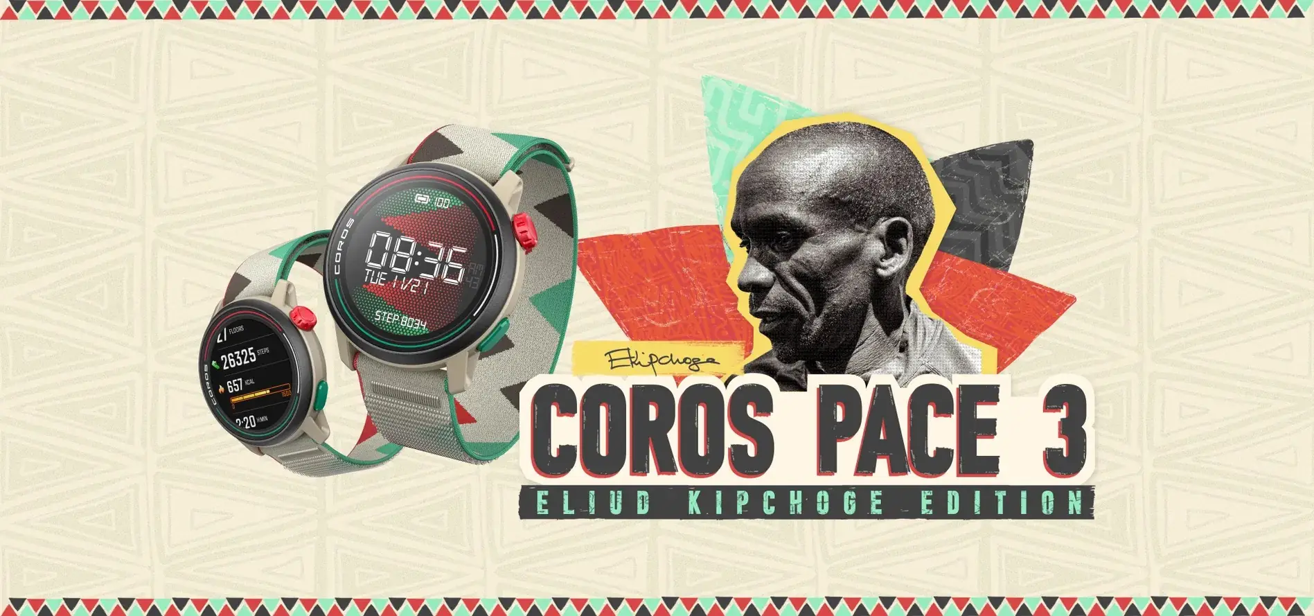 Đồng hồ thể thao GPS Coros Pace 3 Eliud Kipchoge Edition • YCB