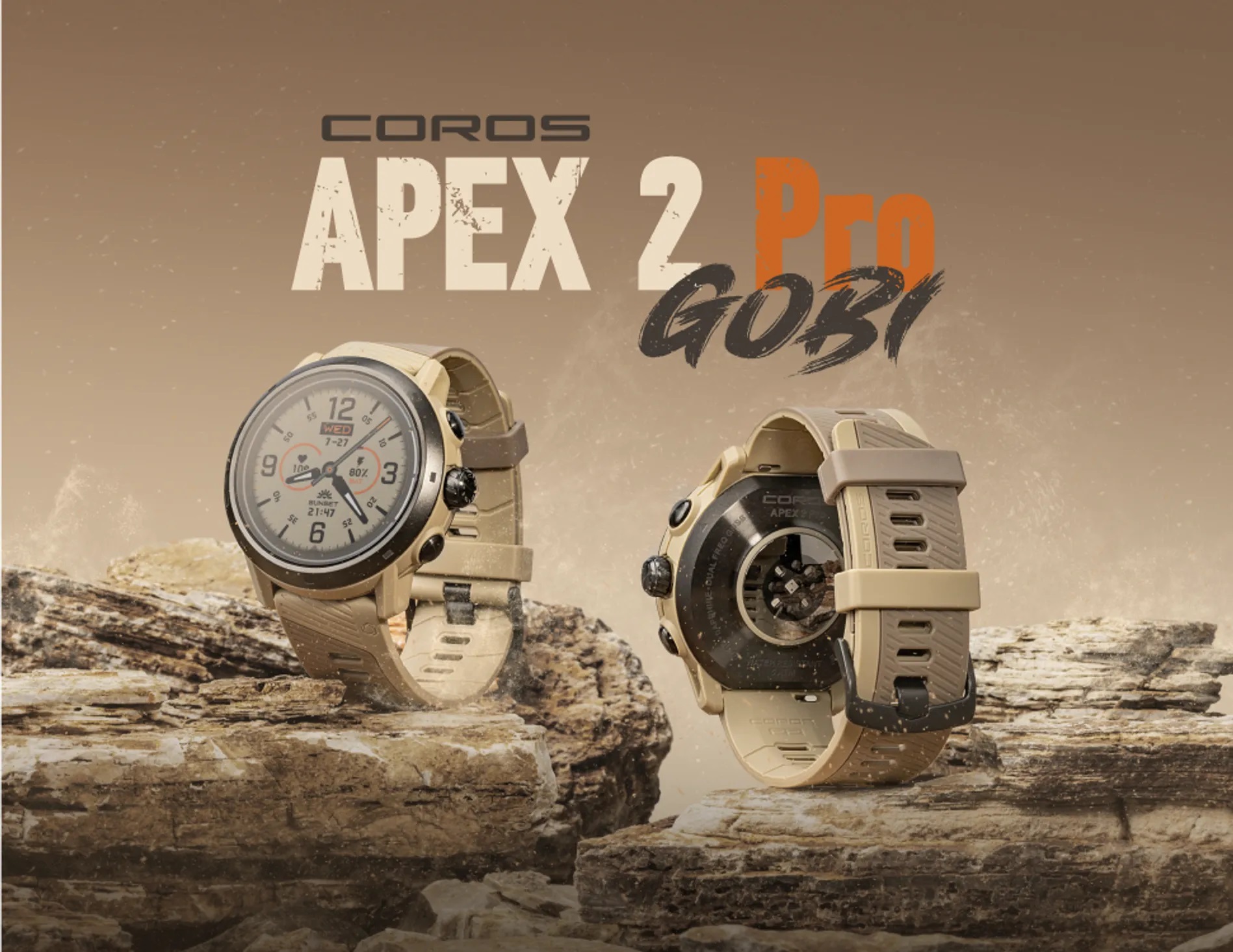 dong ho coros apex 2 pro gobi edition 1 Đồng hồ thể thao GPS Coros Apex 2 Pro - Gobi Edition (Phiên bản giới hạn) - YCB.vn