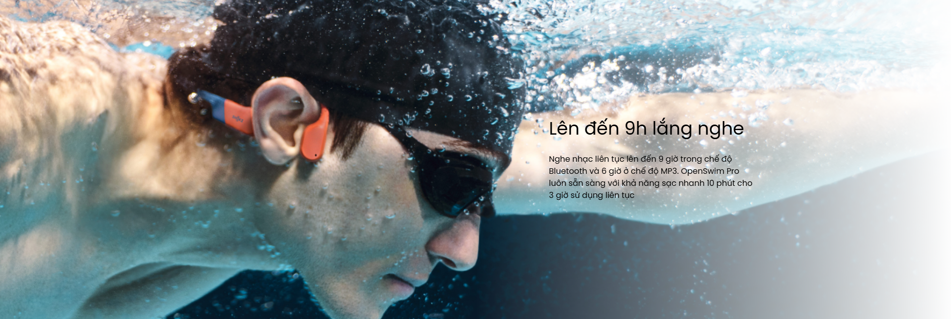 tai nghe shokz openswim pro 10 Tai nghe Open-Ear Shokz OpenSwim Pro (32GB bộ nhớ chứa nhạc MP3) - YCB.vn