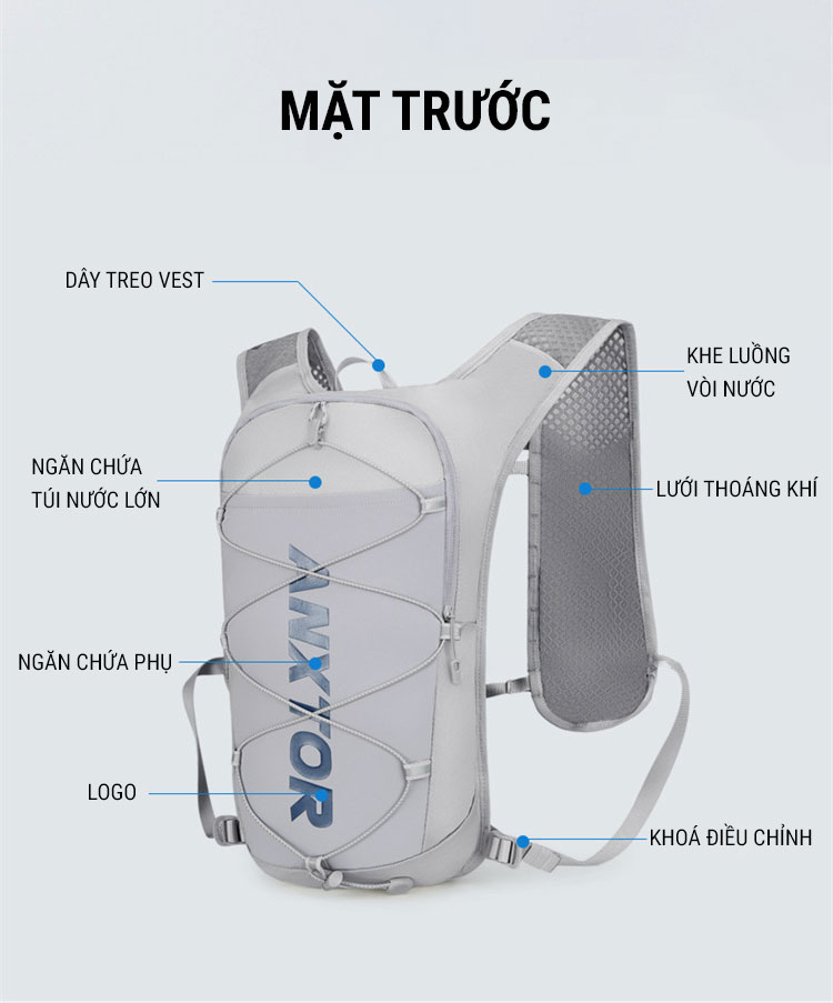 vest nuoc anxtor 5l 21 Vest chạy trail ANXTOR 5L - YCB.vn