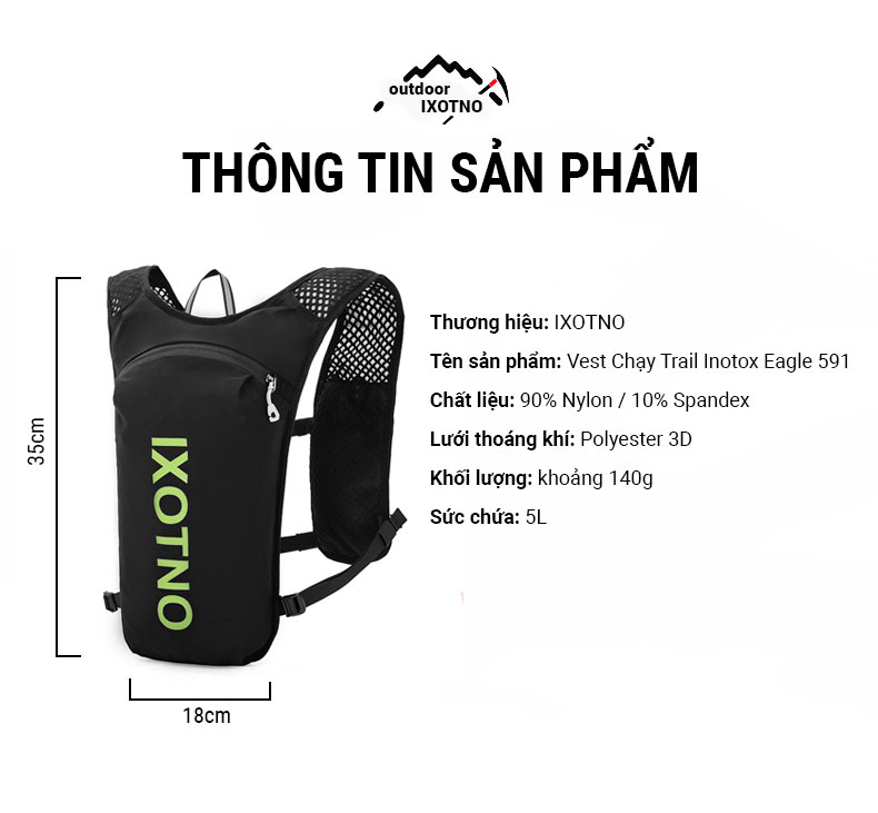 vest chay trail ixotno eagle 591 5L 14 Vest chạy trail IXOTNO Eagle 591 5L - YCB.vn