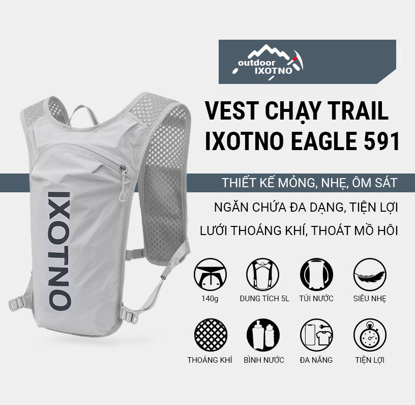 vest chay trail ixotno eagle 591 5L 15 Vest chạy trail IXOTNO Eagle 591 5L - YCB.vn