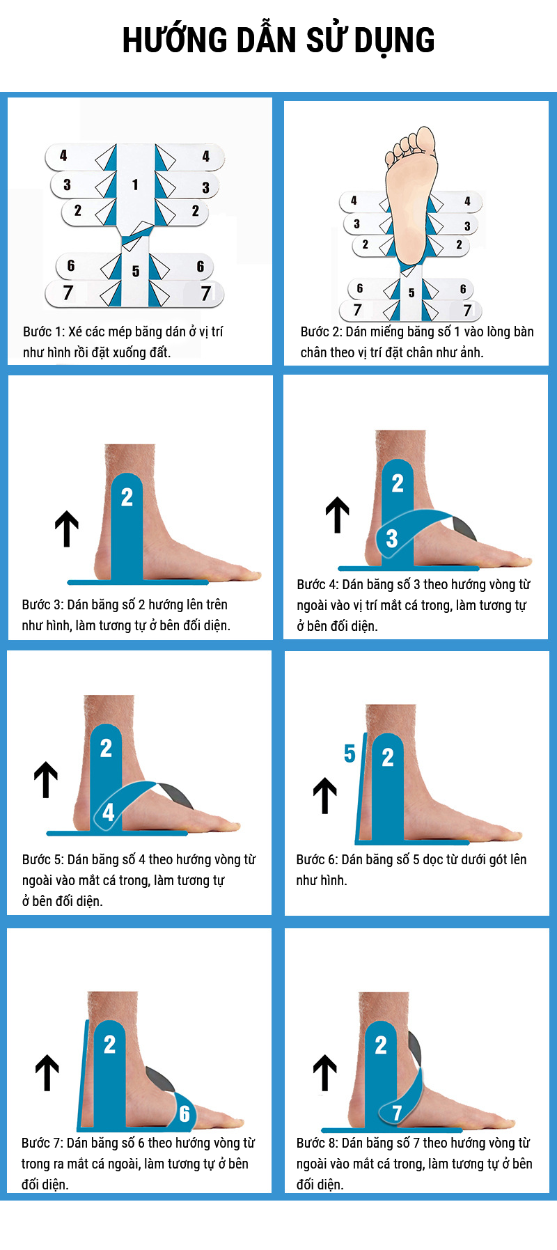 băng dán cơ hỗ trợ cổ chân ankle kinesiology tape (1 băng) 3 bang ho tro co chan ankle kinesiology tape 3 Băng dán cơ hỗ trợ cổ chân Ankle Kinesiology Tape (1 băng) - YCB.vn