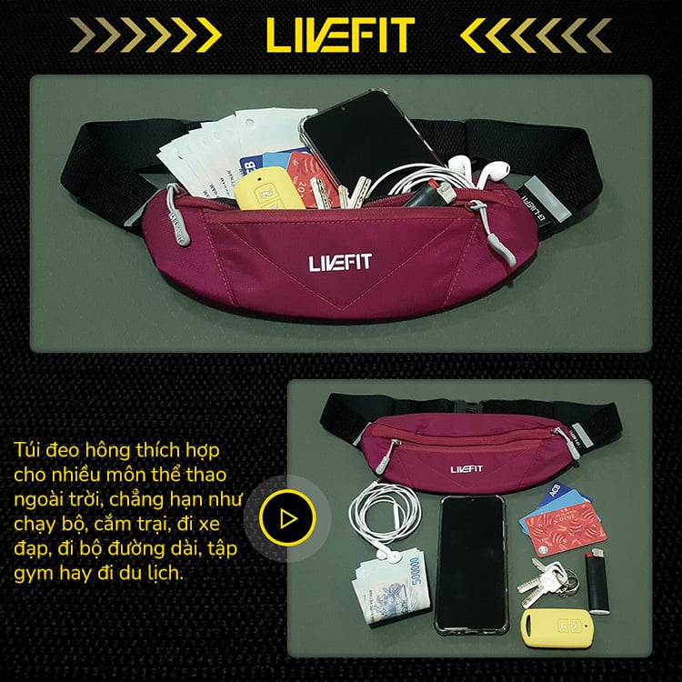 túi đeo hông chạy bộ livefit cao cấp running belt wb0924 1 livefit running belt wb0924 1 2 Túi đeo hông chạy bộ LiveFit cao cấp Running Belt WB0924 - YCB.vn