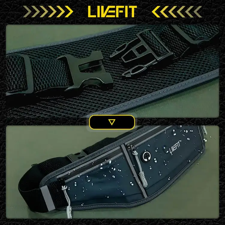 Túi đeo hông chạy bộ LiveFit cao cấp Running Belt WB1120 1 livefit running belt wb1120 2 Túi đeo hông chạy bộ LiveFit cao cấp Running Belt WB1120 - YCB.vn