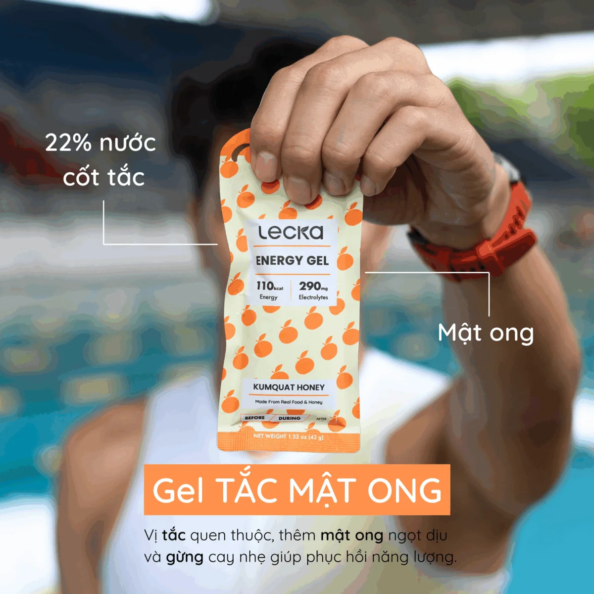 gel năng lượng lecka energy gel - tắc mật ong 1 gel lecka tac mat ong 1 Gel năng lượng Lecka Energy Gel - Tắc mật ong - YCB.vn