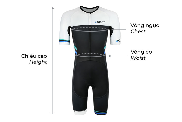 tri fit vanguard men triathlon suit 13 Bộ quần áo ba môn nam Tri-Fit Vanguard Men's Triathlon Suit - Black - YCB.vn