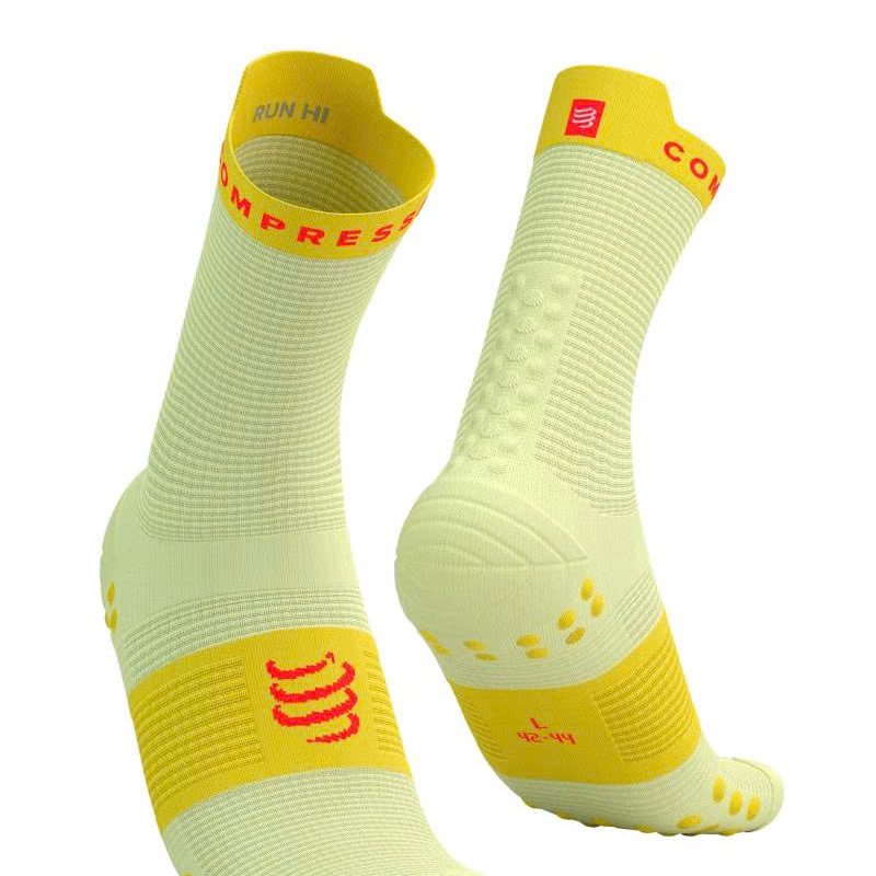 Vớ chạy bộ Compressport Pro Racing Socks V4.0 – Run High ELF YELLOW FLUO RED (2)
