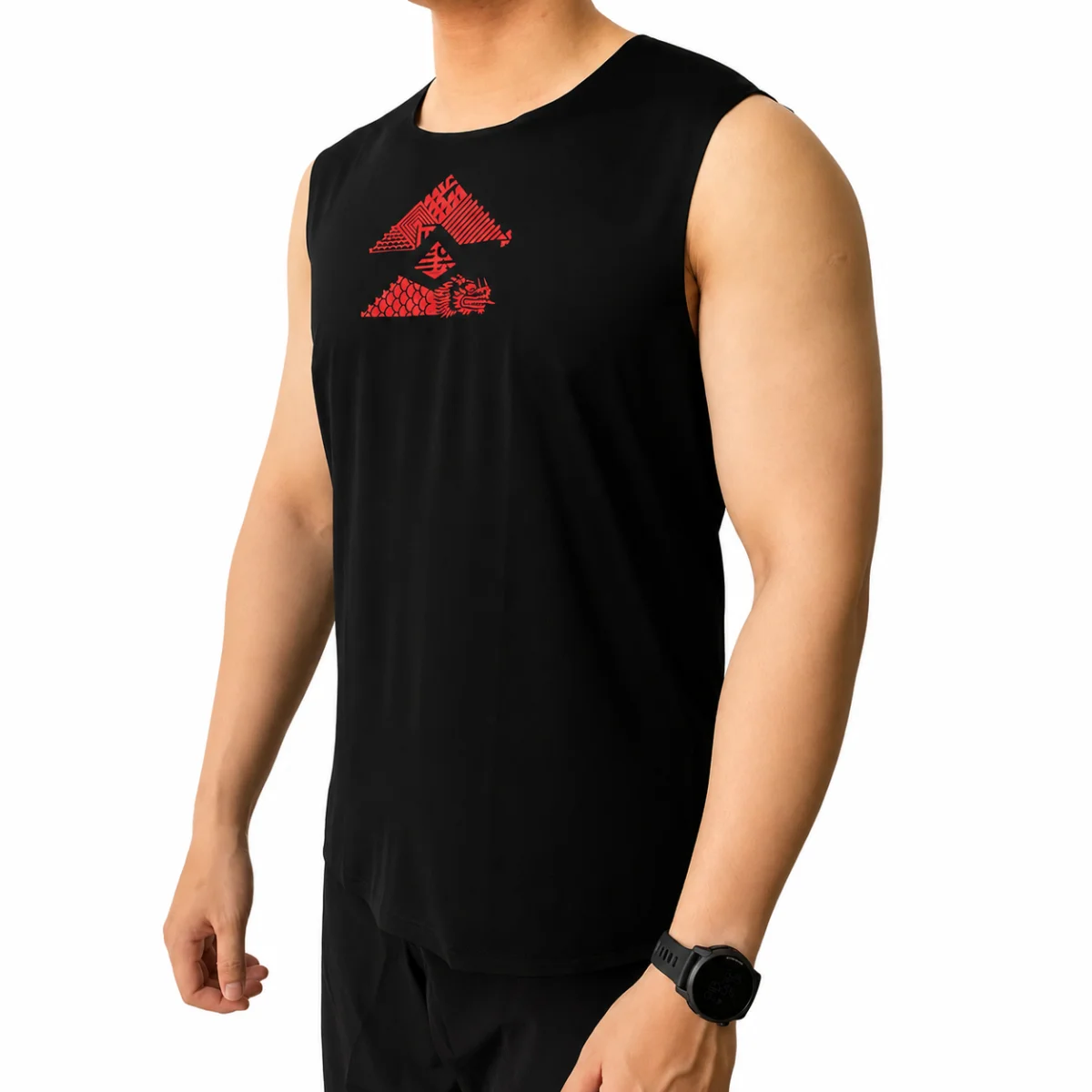 ao chay bo dia hinh t8 men trail tank the 9 dragons 2 2 Áo Chạy Bộ Nam T8 Men's Trail Tank - The 9 Dragons 2 Edition - YCB.vn