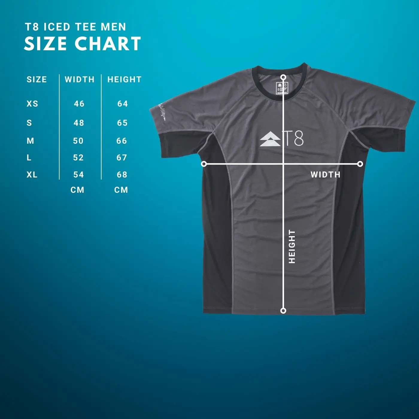 ao t8 size chart 2 Áo Chạy Bộ Nam T8 Men's Trail Tank - The 9 Dragons 2 Edition - YCB.vn