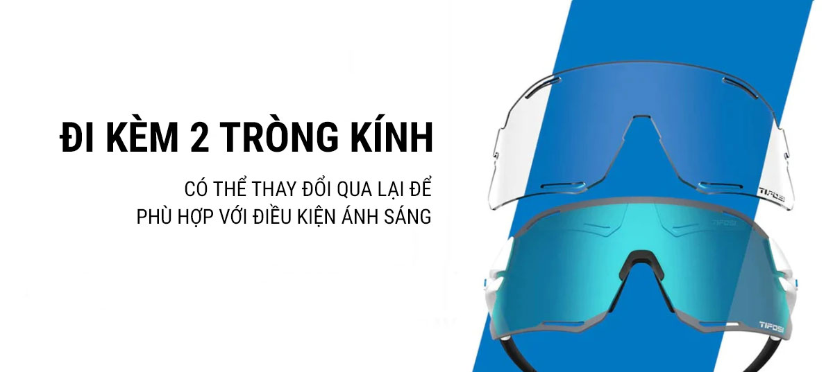 kinh tifosi rail race matte white 5 Kính mát thể thao Tifosi Rail Race | Matte White - YCB.vn