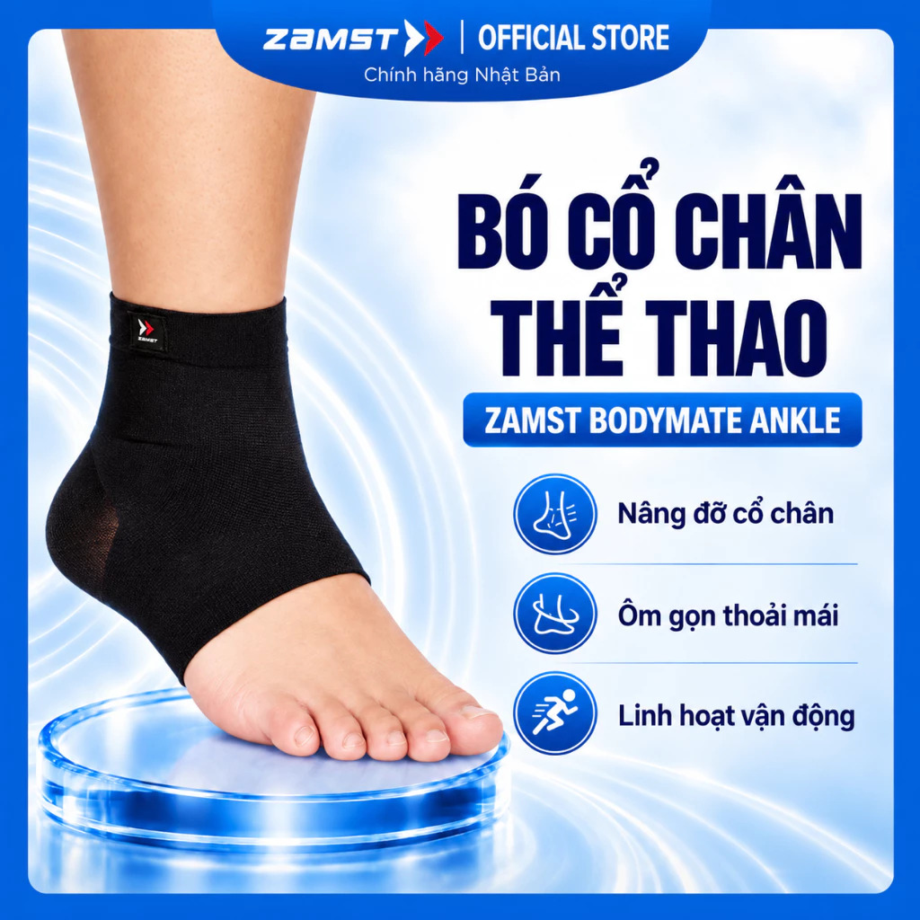 bang ho tro co chan zamst bodymate ankle 1 Băng hỗ trợ cổ chân Zamst Bodymate Ankle - YCB.vn